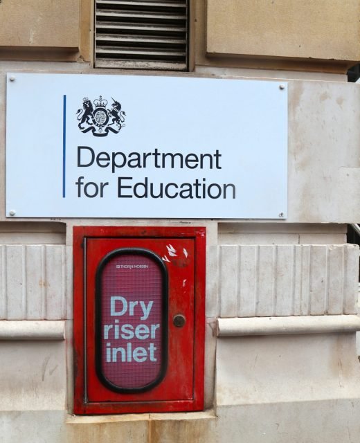 LONDON, UK - JULY 9, 2024: Department for Education British government building in London.